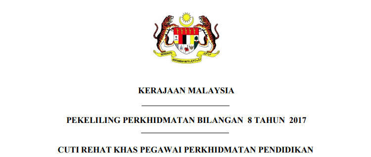 Cuti Rehat Khas GURU