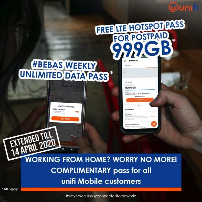 Tawaran Pas Hotspot LTE 999GB Percuma Unifi
