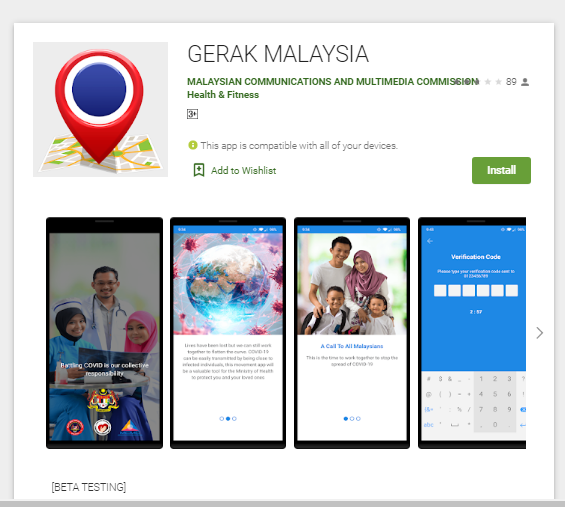 gerak malaysia android