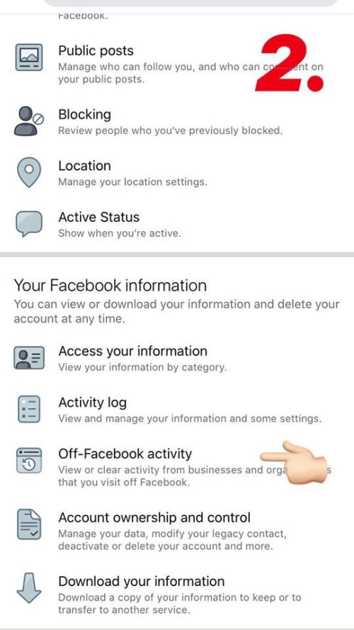 off facebook aktivit