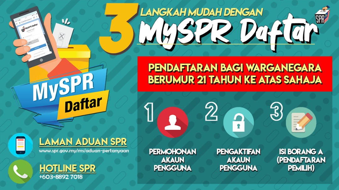 MySPR Daftar : Jom Daftar Undi Secara Online