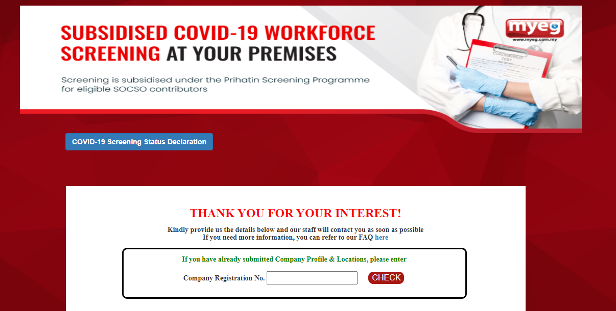 MyEG : Subsidi Saringan RM150, Permohonan Program Saringan Prihatin Dibuka Sekarang