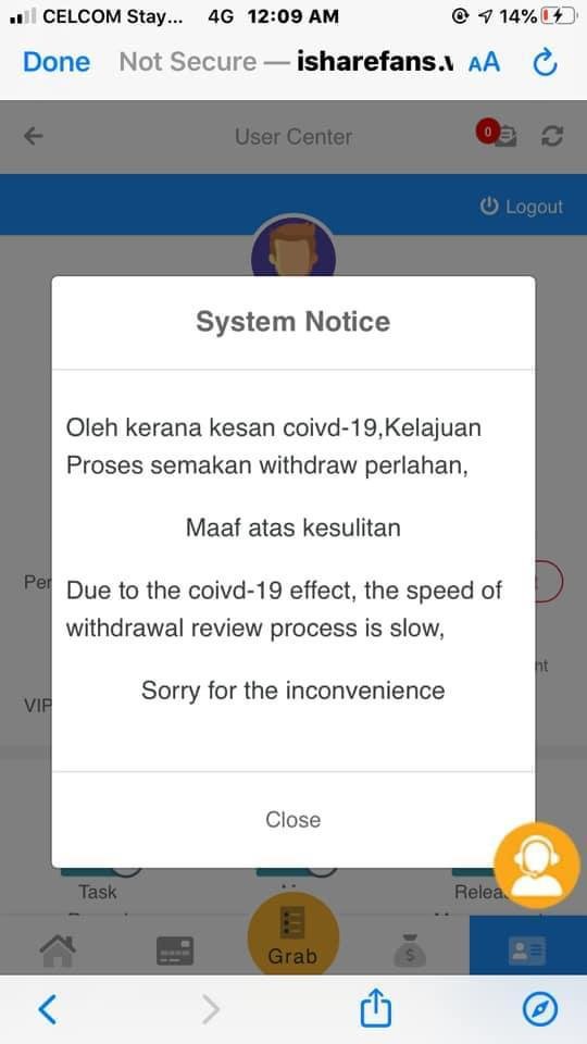 Skim Isharefans: Janji Tinggal Janji. Katanya Dapat Duit Percuma, Tetapi Kena Tipu Pula