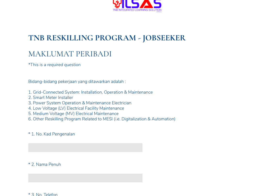 Peluang Kerjaya Melalui TNB Reskilling Program. Mohon & Semak Kelayakan Anda Sekarang