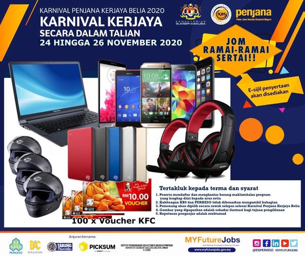 Karnival Penjana Kerjaya Belia PERKESO: 8000 Peluang Pekerjaan Untuk Anda. Daftar Segera