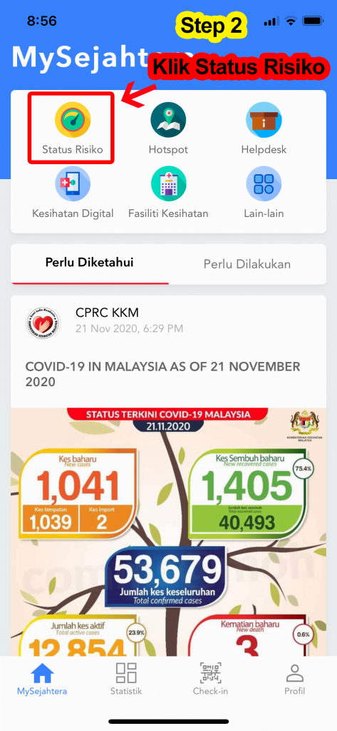 Bagaimana Kemaskini Status Zon Covid-19 Dengan MySejahtera? Ini Caranya