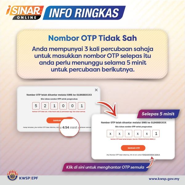 iSinar: Hati-Hati Jika Terima SMS OTP Tetapi Tidak Pernah Buat Permohonan