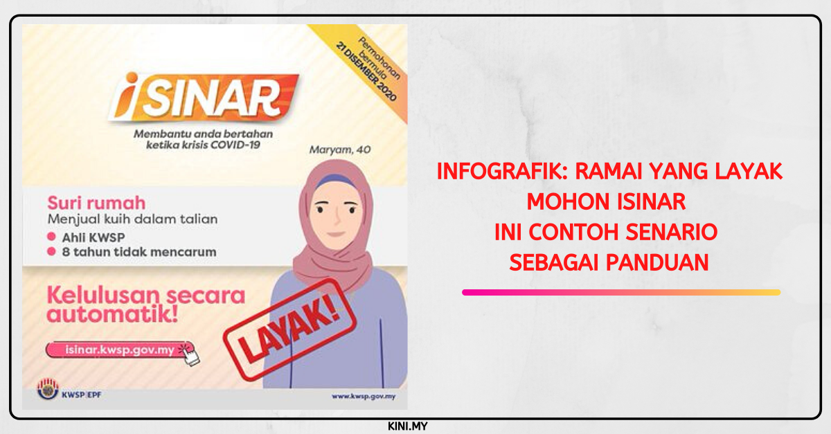 Infografik: Ramai Yang Layak Mohon iSinar. Ini Contoh Senario Sebagai Panduan