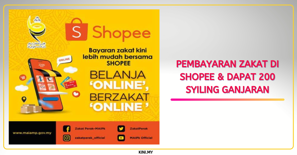 Pembayaran Zakat Di Shopee & Dapat 200 Syiling Ganjaran