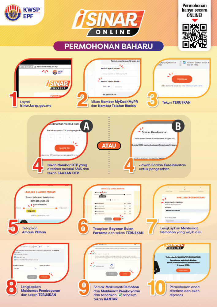 Update: Cara Mohon Pengeluaran i-Sinar KWSP Secara Online