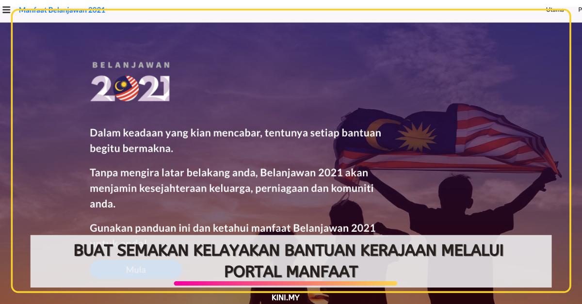 Buat Semakan Kelayakan Bantuan Kerajaan Melalui Portal Manfaat