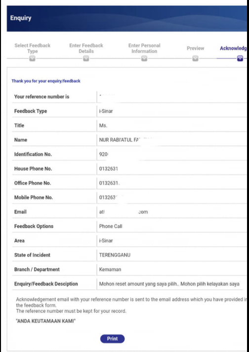Nak Tukar Amaun Pengeluaran iSinar? Jom Reset Amaun Melalui iAkaun