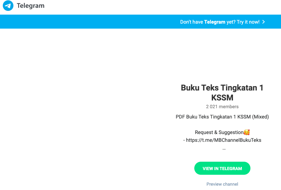 Cara Download Buku Teks Digital KPM Sekolah Rendah & Sekolah Menengah Melalui Telegram
