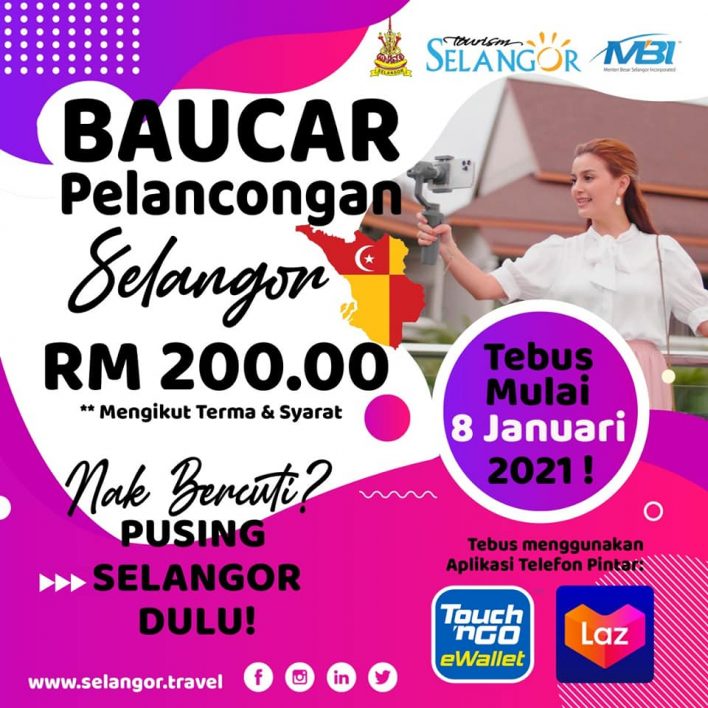 RM200 Subsidi Baucar Pelancongan Selangor. Jom Tebus Segera