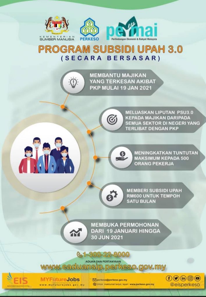 PSU 3.0 PERMAI, RM600 Setiap Pekerja & Penambahbaikan