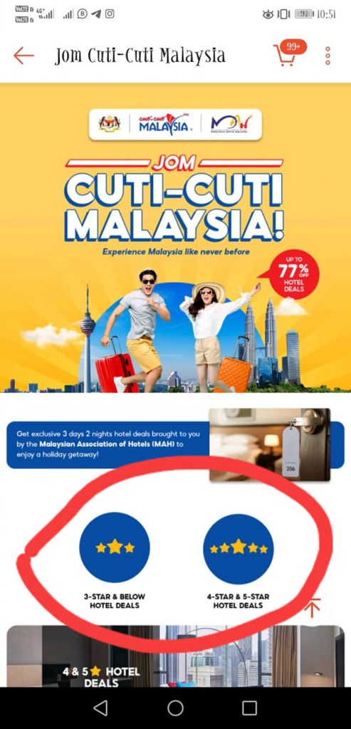 Cara Dapatkan Baucer Hotel RM100 Shopee Jom Cuti-Cuti Malaysia