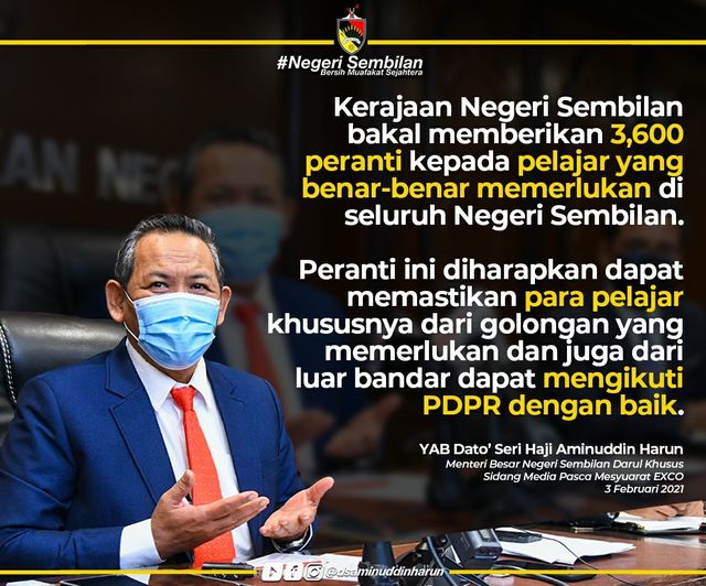 Permohonan Inisiatif Peranti Percuma Kepada Pelajar Negeri Sembilan. Download Borang Disini