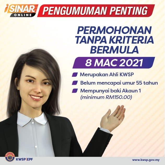 Semak Status Bayaran iSinar Tanpa Syarat Bermula 8 Mac 2021