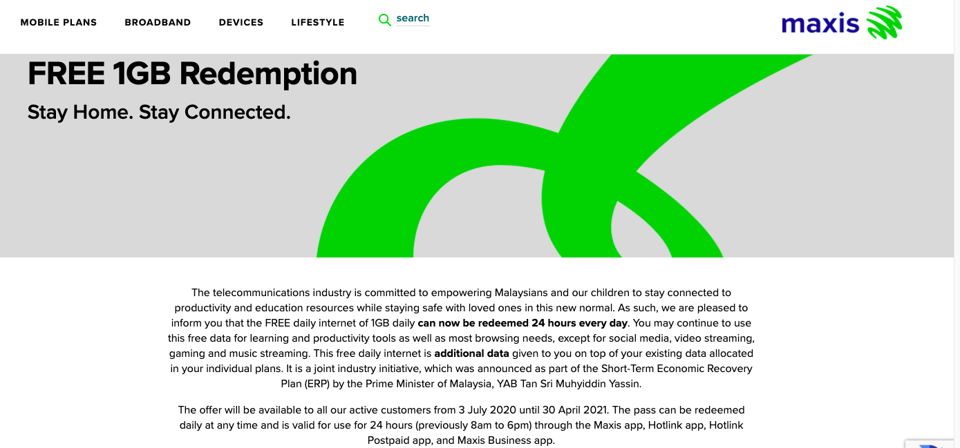 Cara Tebus Data Internet Percuma 1GB Setiap Hari Program Jaringan Prihatin