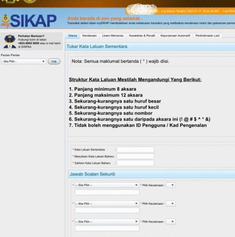 Langkah-Langkah Renew Lesen & Roadtax Sepanjang PKP, Online Melalui mySikap