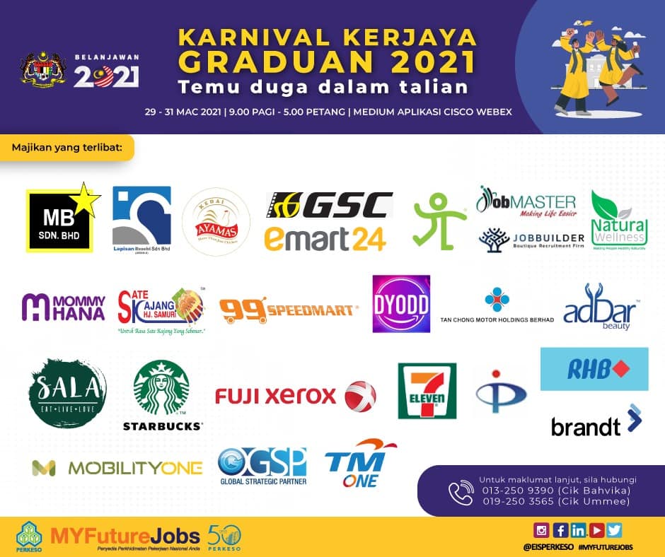 Karnival Kerjaya Graduan 2021. Interview Secara Online, Daftar Sekarang!