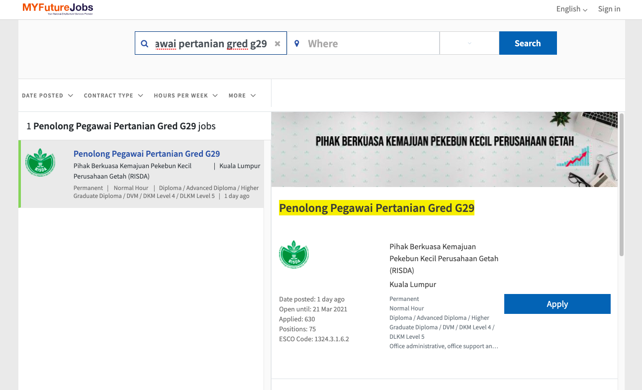 89 Kekosongan Jawatan RISDA Menanti Anda. Semak Cara Mohon Disini