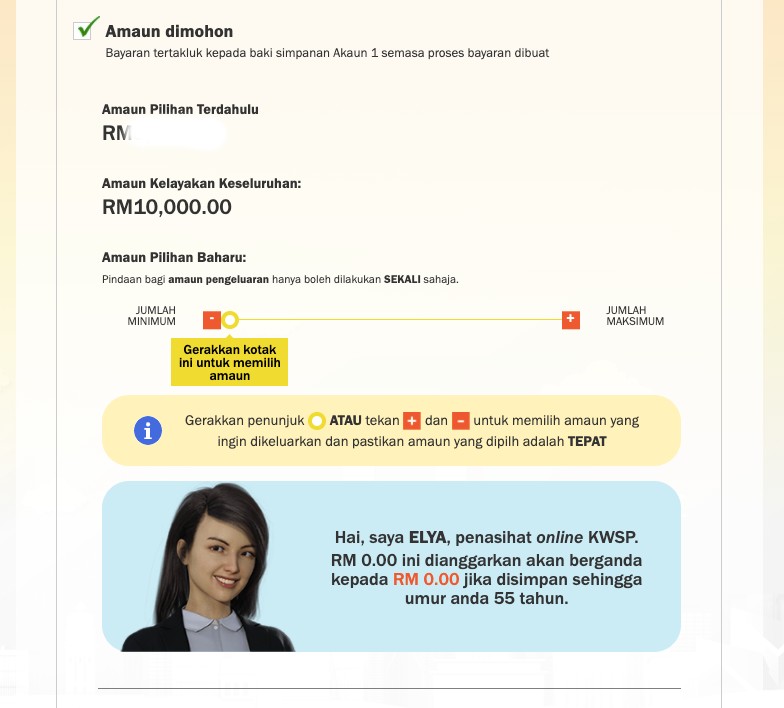 Cara Tukar Amaun Pengeluaran iSinar Mengikut Had Pengeluaran