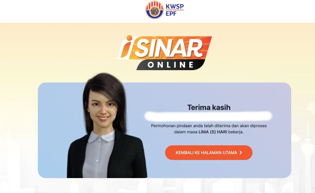 Cara Tukar Amaun Pengeluaran iSinar Mengikut Had Pengeluaran