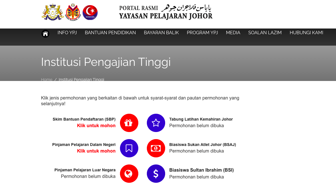 Permohonan Pinjaman Pelajaran Dalam Negara YPJ Dibuka. Semak Cara Mohon Disini