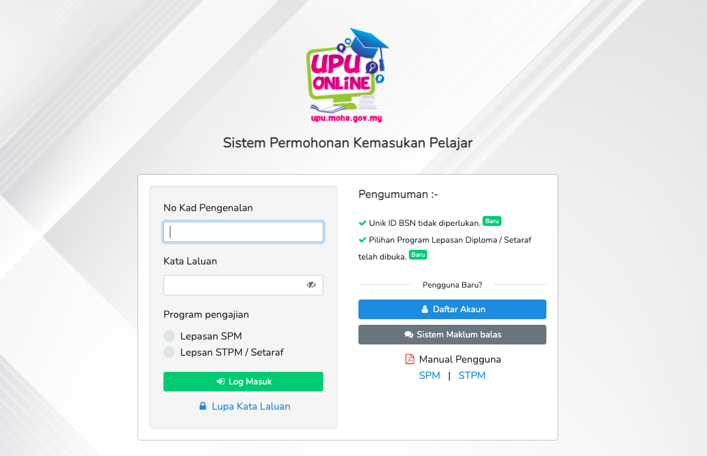 UPUOnline Free. KPT Tanggung Bayaran Proses