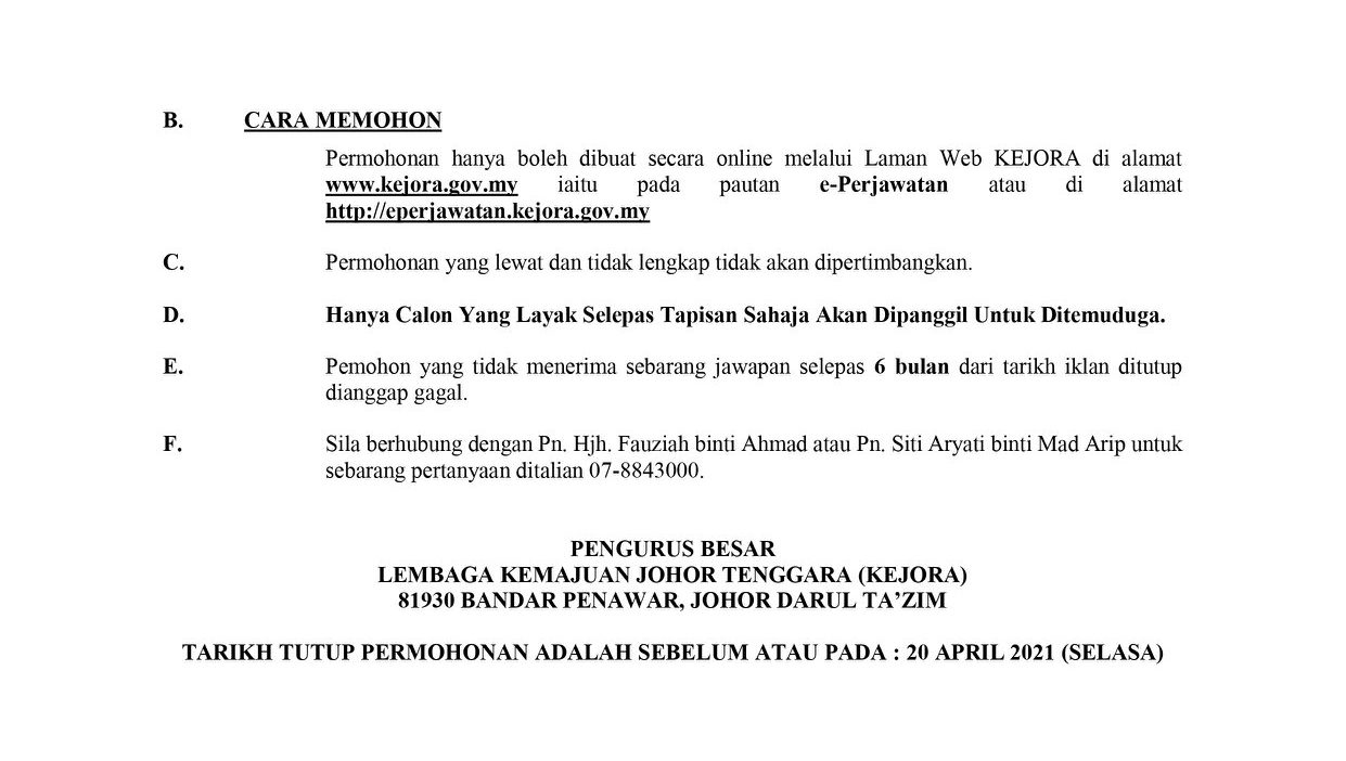 Lembaga Kemajuan Johor Tenggara (KEJORA)
