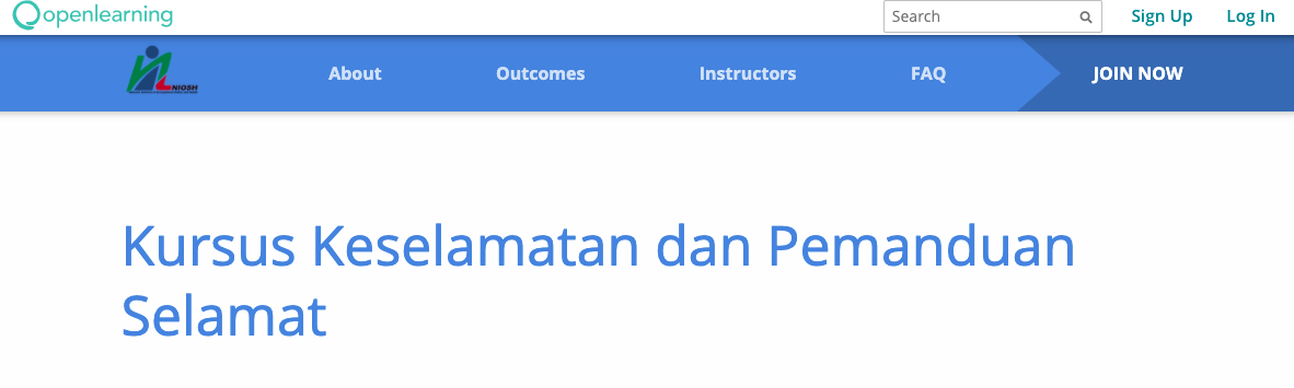 Percuma!Program Latihan Atas Talian Induksi Keselamatan Pemanduan Berhemah Industri E-Hailing NIOSH