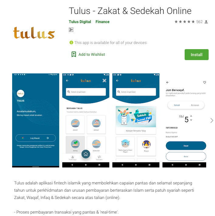 Bayar Zakat Dengan Mudah Melalui Aplikasi Tulus. Download & Bayar Zakat Anda Sekarang