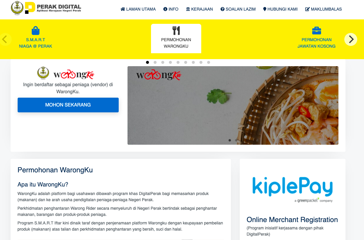 Platform Pasaran Secara Online Warongku Bantu Golongan Penjaja & Usahawan Kecil. Jom Daftar Sekarang