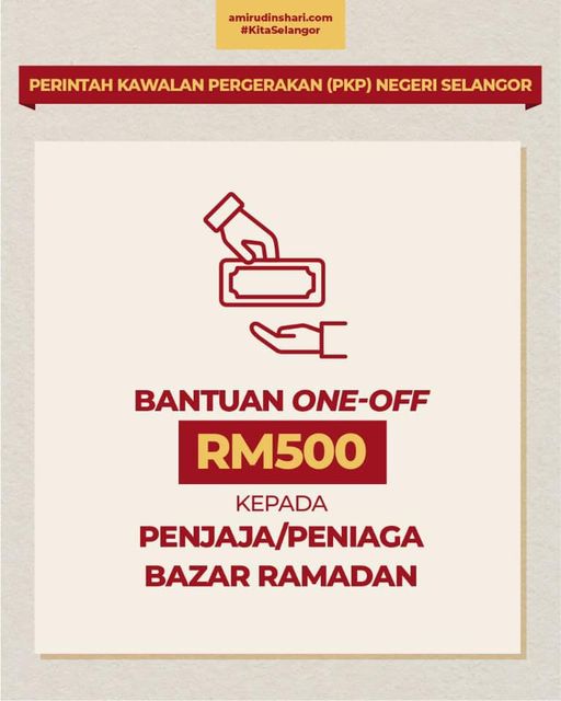 Bantuan One-Off RM500 Kepada Penjaja/Peniaga Bazar Ramadan Negeri Selangor