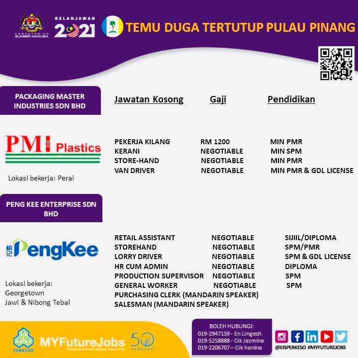 Cara Mohon Temuduga Tertutup Anjuran PERKESO Pulau Pinang. Cepat! Pelbagai Jawatan Kosong Menanti Anda