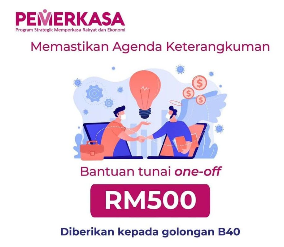 Cara Mohon Bantuan RM500 Kepada Golongan B40 & Penerima BPR. Agihan Bermula Jun 2021