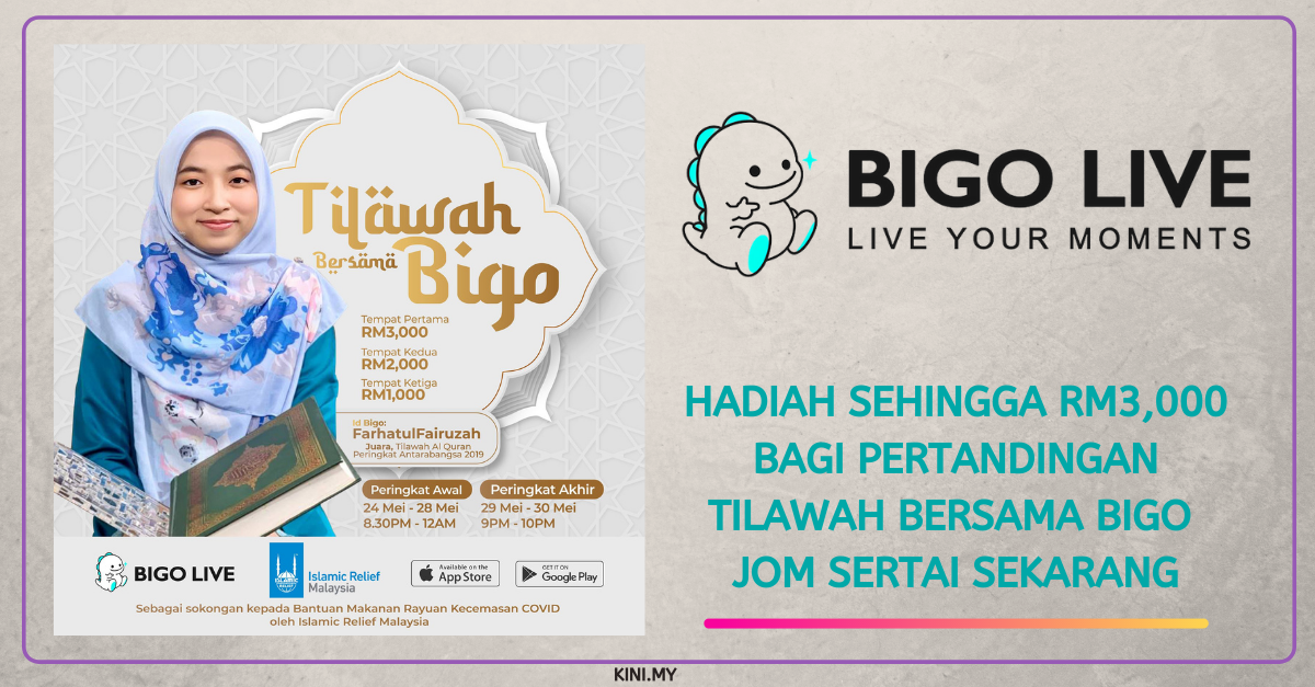Hadiah Sehingga RM3,000 Bagi Pertandingan Tilawah Bersama Bigo. Jom Sertai Sekarang
