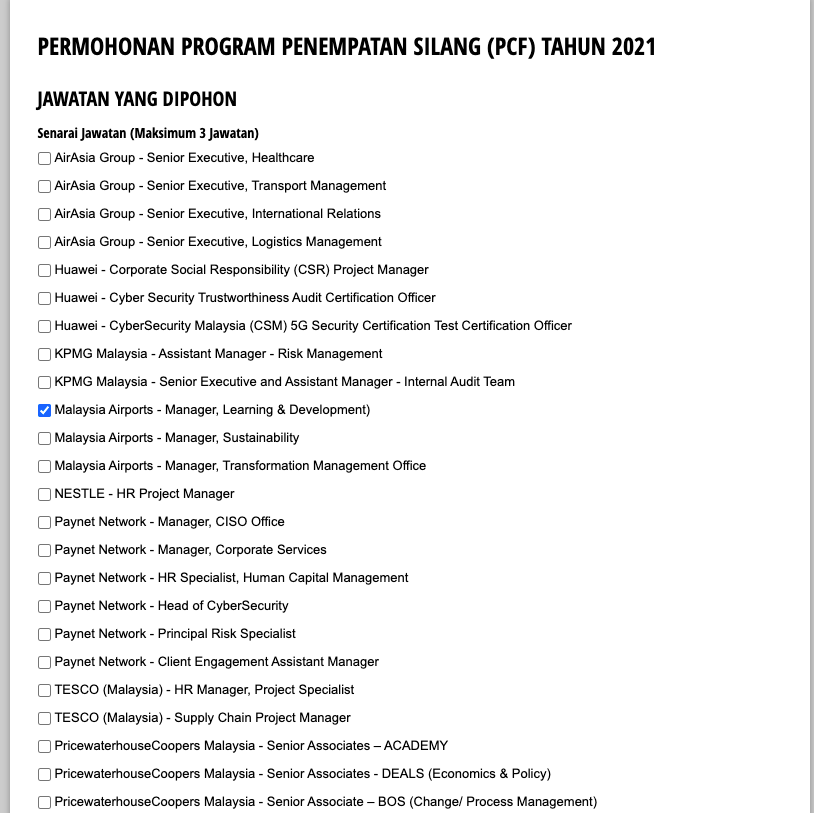 Program Penempatan Silang (Cross Fertilisation Programme-PCF) & Cara Buat Permohonan