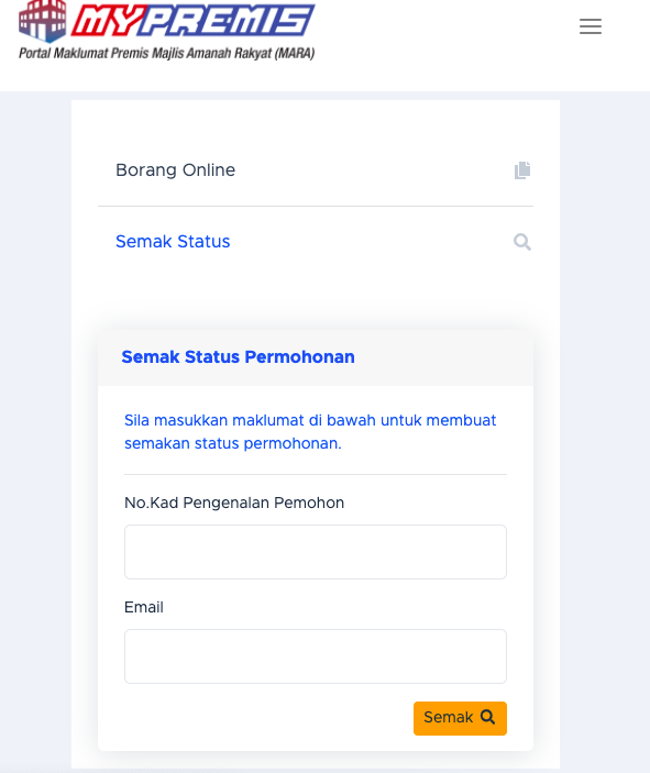 Cara Mohon MyPremis, Sewaan Premis Bangunan Majlis Amanah Rakyat MARA