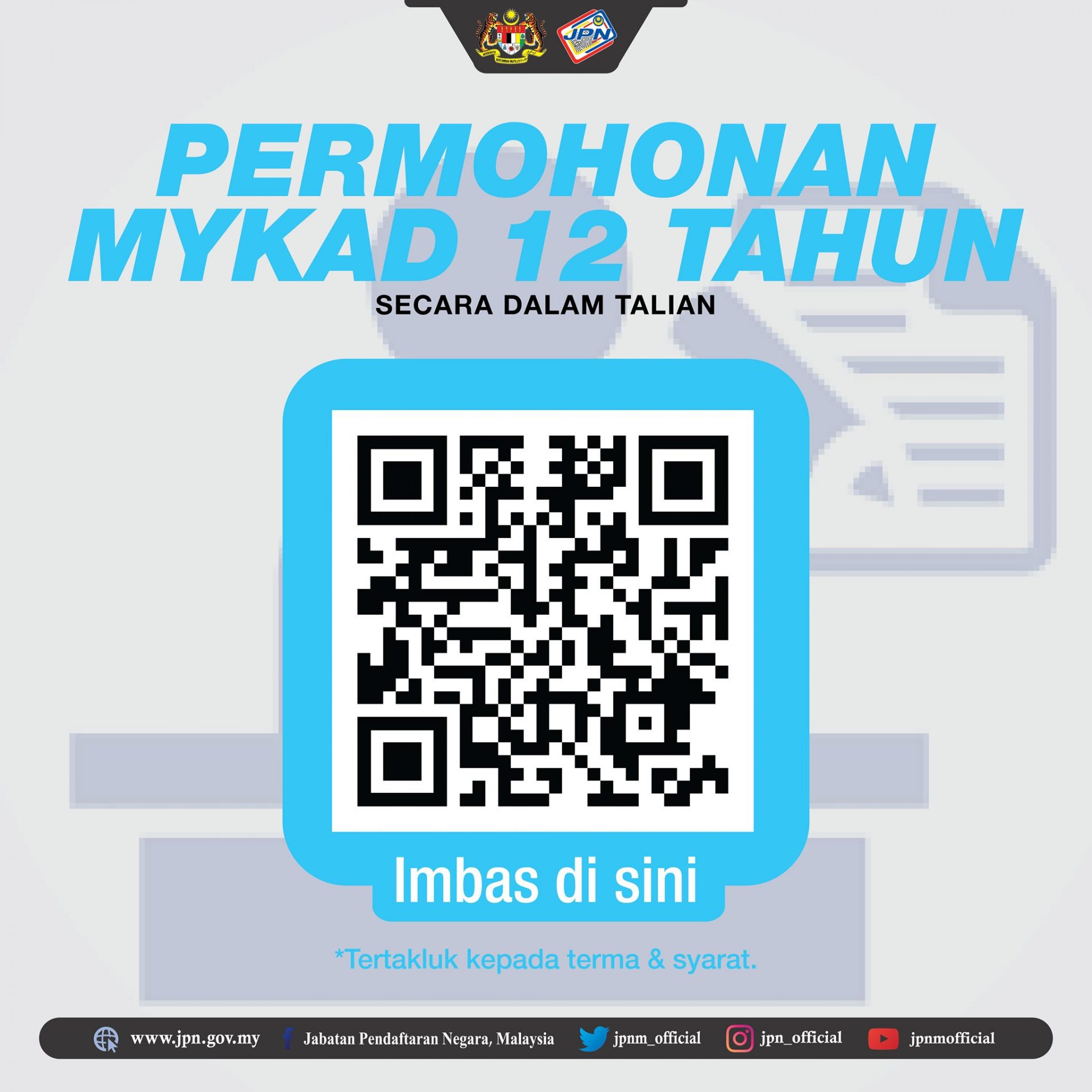 Permohonan MyKad Kanak-Kanak Berumur 12 Tahun Secara Online. Ini Caranya