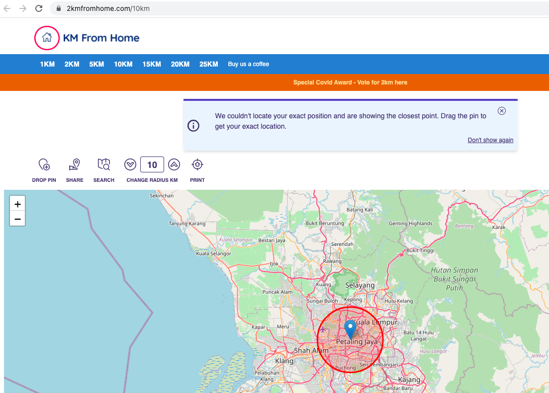 Pastikan Pergerakan Anda Tidak Lebih Radius 10km Atau Diarah Berpatah Balik. Ini Cara Semak Radius Dengan Mudah