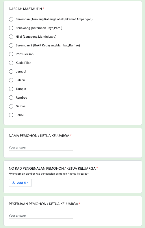Permohonan Zakat Khas Covid-19 PKP 3.0 Negeri Sembilan. Mohon Sebelum 14 Jun 2021