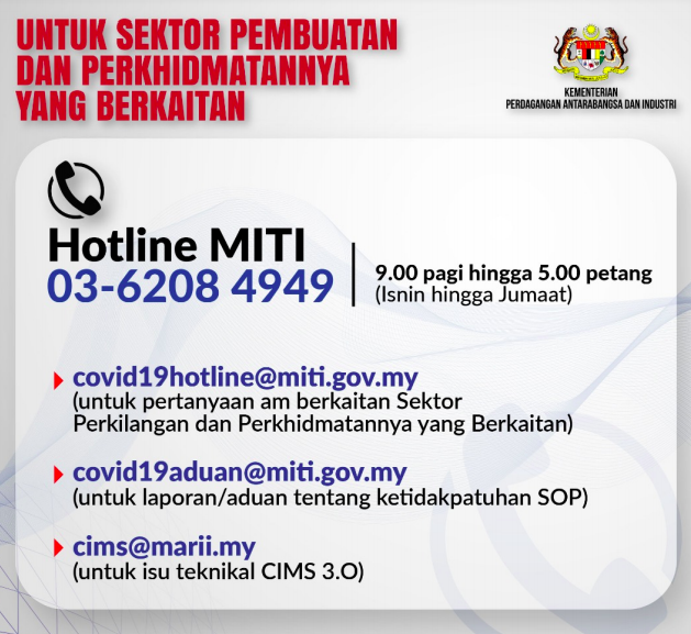 Terkini: 19 Senarai Kementerian & Agensi Memproses Permohonan Syarikat-Syarikat Beroperasi Sepanjang PKP 3.0 (CIMS 3.0)