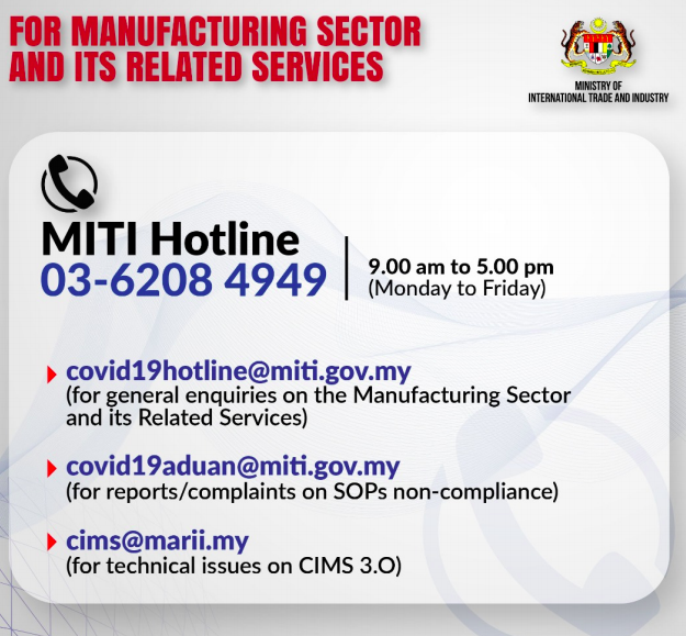 Terkini: 19 Senarai Kementerian & Agensi Memproses Permohonan Syarikat-Syarikat Beroperasi Sepanjang PKP 3.0 (CIMS 3.0)
