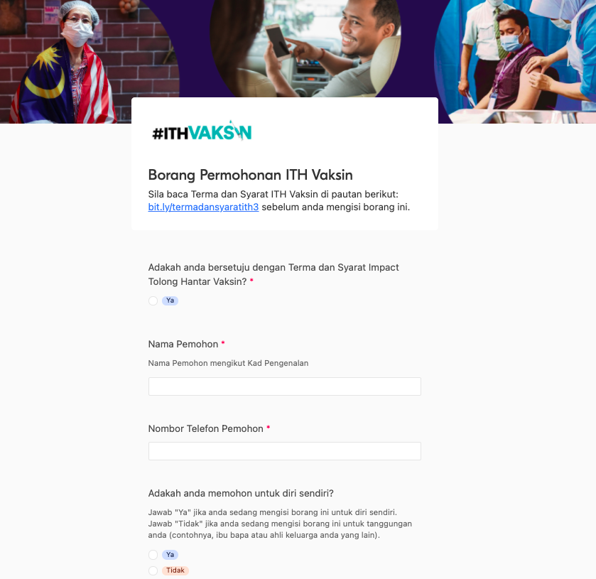 Tak Ada Kenderaan Nak Pergi Ambil Vaksin? Mohon Bantuan Melalui ITHVAKSIN Sahaja & Kos Pengangkutan Ditaja Sepenuhnya