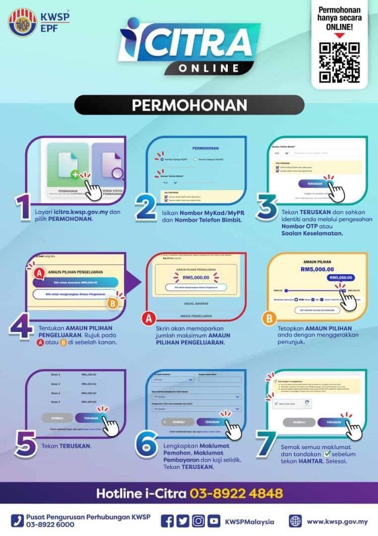 Cara Mohon iCitra KWSP, Pengeluaran Sehingga RM5,000 & Mohon Secara Online Sahaja