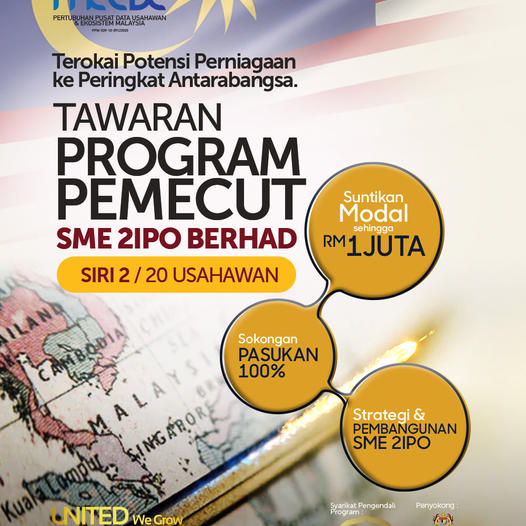 Cara Mohon Program PEMECUT SME 2IPO Berhad. Modal Sehingga RM1 Juta & Daftar Disini