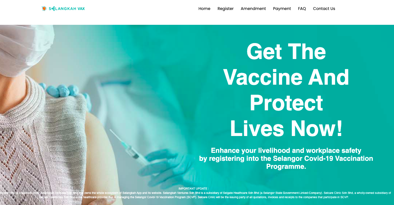 Cara Mohon Program Vaksin Selangor (Selvax). Ada 2 Kategori Untuk Mohon, Selvax Komuniti & Selvax Industri