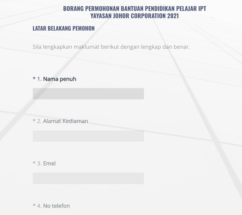 Bantuan Pendidikan Ke IPT Yayasan JCorp. Semak Syarat Kelayakan & Buat Permohonan Disini